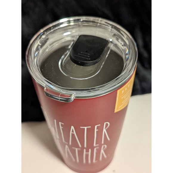 Rae Dunn Red Sweater Weather Tumbler NWT - Picture 2 of 4